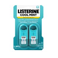 Listerine Cool Mint Pocketmist Breath Spray for Bad Breath, 2 x 7.7 ml