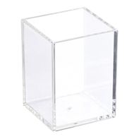 Acrylic Square Brush Holder - Clear - 2-7/8" x 3-3/4"