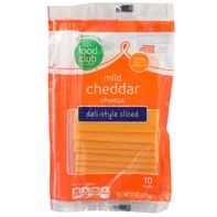 Food Club Mild Cheddar Deli-Style Sliced Cheese