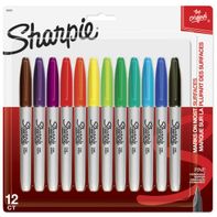 Sharpie Markers, Permanent, Fine Point, Assorted