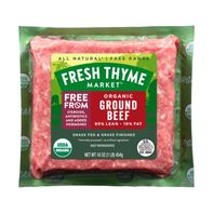 Fresh Thyme Market 90% Lean 10% Fat Organic Ground Beef