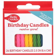 Betty Crocker™ Medium Rainbow Spiral Birthday Candles