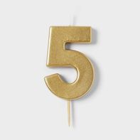 Spritz Number 5 Candle - Gold