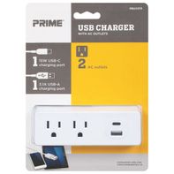 Prime® USB Charger with AC Outlets