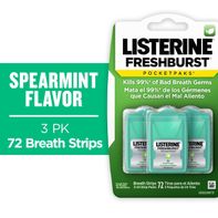 Listerine Pocketpaks Freshburst Spearmint Flavor Portable Breath Strips for Bad Breath On-the-Go