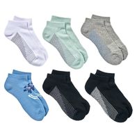 Crane Sport Socks 6p, Blue/White/Black, Ladies Shoe Size 4/10