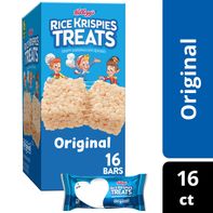 Kellogg's Rice Krispies Treats Original Crispy Marshmallow Squares, Kids Snacks, 12.4 oz, 16 Count