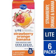 Kroger® Lite Zero Sugar Strawberry Orange Banana Instant Drink Mix Packets