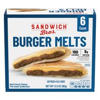 Sandwich Bros. Angus Cheeseburger Flatbread Sandwiches Frozen Sandwiches