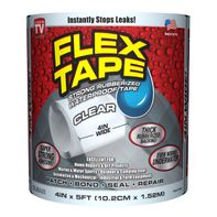 FLEX TAPE Tape, Waterproof, Strong Rubberized, Clear