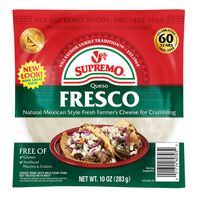 V&V Supremo Queso Fresco Cheese Chunk, Mexican Style Fresh Farmer's,Crumbling