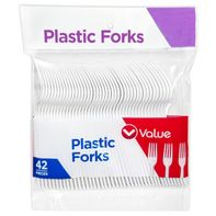 Plastic Forks - White