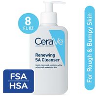 CeraVe Renewing SA Cleanser, Exfoliating Face Wash With Salicylic Acid For Rough And Bumpy Skin
