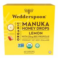 Wedderspoon Organic Manuka Honey Lemon Drops, 60-count