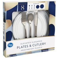 Kroger® Elevated Elegance Heavyweight Plastic Plates & Cutlery