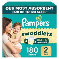Pampers Swaddlers Ultra Diapers Sizes 1 - 2, Size 2, 180-count