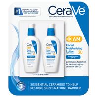 CeraVe AM Facial Moisturizing Lotion 30 SPF, 3 fl oz, 2-pack