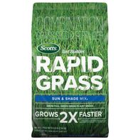 Scotts Turf Builder 5.6 Lbs. Rapid Grass Sun & Shade Mix Combination Seed And Fertilizer Grows Green Grass In Just Weeks