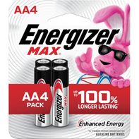 Energizer Max® Alkaline AA Batteries - 4 Pack
