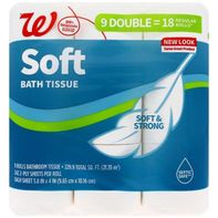 Walgreens Soft Bath Tissue 9 Roll - 9.0 ea