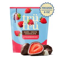 Tru Fru Frozen Strawberries  in White & Dark Chocolate