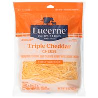Lucerne Finely Shredded Cheese, Triple Cheddar