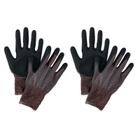 Gardenline Gardening Gloves 2pk, Latex Zigzag, M