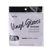 Salon Care Vinyl Gloves, Medium - Black