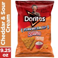 Doritos Tortilla Chips Ruffles Cheddar & Sour Cream Flavor Swap