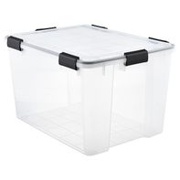 Iris 74 Quart Weathertight Tote - Clear - 23-1/2" x 17-3/4" x 14-1/2" h