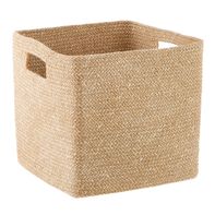 The Container Store Large Seine Woven Jute Cube - Sand - 12" x 12"