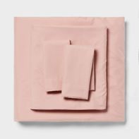 Room Essentials Microfiber Sheet Set, Twin XL - Pink Metal