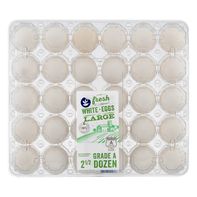 Giant Food Large Grade A White Eggs
