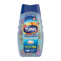 TUMS Smoothies Chewable Extra Strength Antacid Tablets for Heartburn Relief - 140 Count