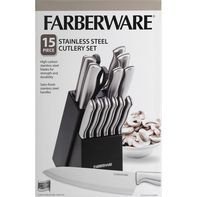 Farberware Cutlery Set, Stainless Steel, 15 Piece