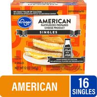 Kroger American Pasteurized Prepared Cheese Product Singles
