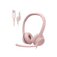Logitech H390 Wired On-Ear Headset for PC & Laptop - Rose