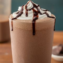 Creamy Chocolate Milkshake on a chef's table.