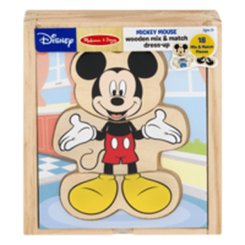 mickey mouse deluxe wooden vehicle set