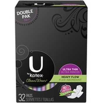 U By Kotex Super Premium Cleanwear Ultra Thin Pads With Wings 16 Each Instacart