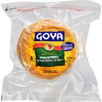 Goya sweet corn arepa filled with mozzarella Cheese (041331090063)