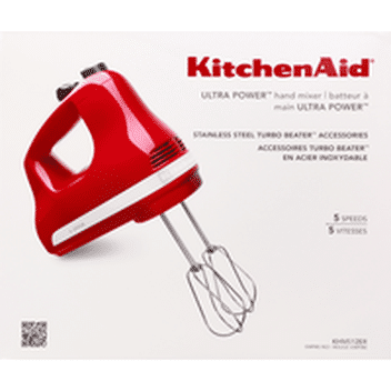 KitchenAid KHM53ER 5-Speed Red Stainless Steel Ultra Power Hand Mixer 