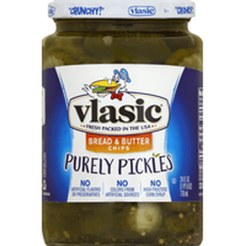 Vlasic Stackers Mildly Sweet Bread Butter Pickles 24 Fl Oz Delivery Or Pickup Near Me Instacart