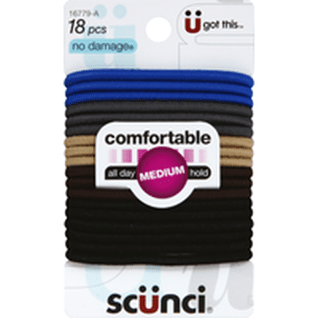 Scunci Elastics Medium Hold 18 Ct Instacart