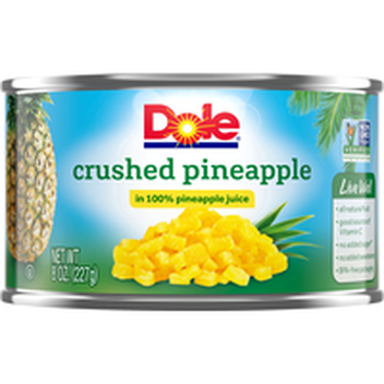 How much is in a small can of crushed pineapple Dole Pineapple In 100 Pineapple Juice 20 Oz Instacart