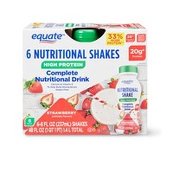 equate protein shake flavored nutritional strawberry