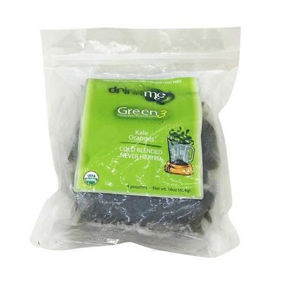 Drink Me Organic Raw Green 3 Smoothie pouches