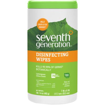 Seventh Generation Lemongrass Citrus Scent Disinfecting Wipes