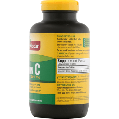 Nature Made Vitamin C 1000 Mg Tablets 365 Ct Instacart