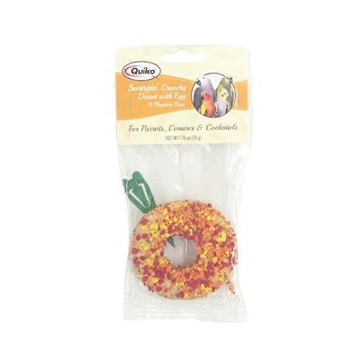 Quiko Swingin' Crunchy Donut With Egg for Parrots, Conures & Cockatiels